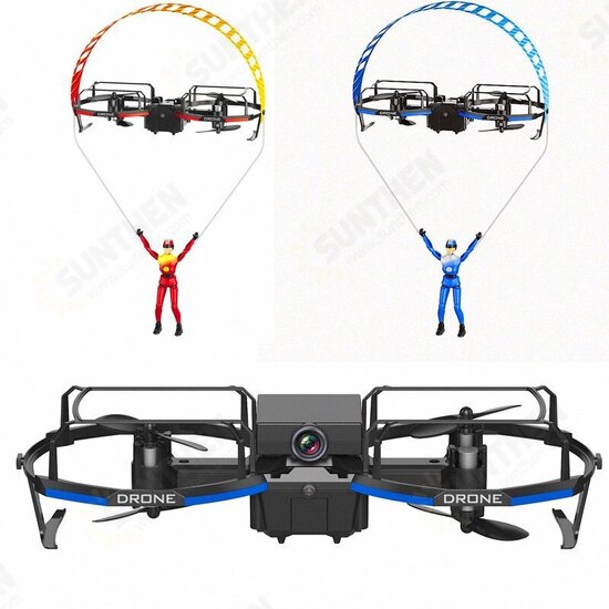 2.4GHZ WIFI With HD Camera 2 in 1 RC Stunt Paraglider Flight Mode Altitude Hold Mode Mini Quadcopter Drone RTF