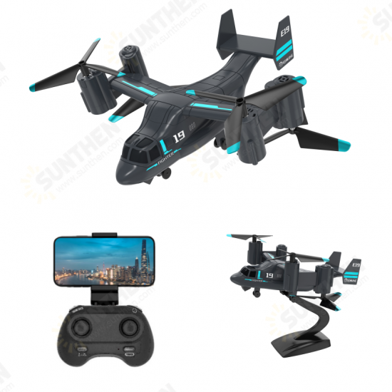 E19 2.4Ghz 4CH WIFI FPV with 720P HD 110° Wide-angle Camera Headless Mode RC Drone Quadcopter RTF