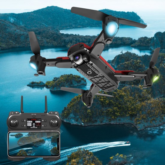 HJ68 WiFi FPV with 4K 50x ZOOM HD Dual Camera Optical Flow 20mins Flight Time Foldable RC Drone Quadcopter RTF