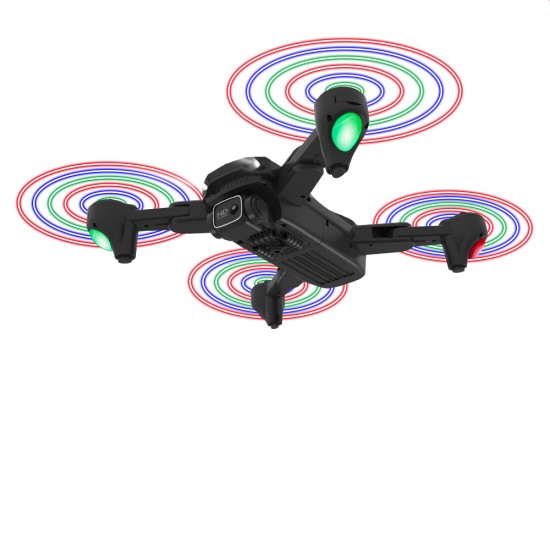 KY608 WIFI FPV with 4K HD Dual Camera LED Lighting Blades Optical Flow Positioning Headdless Mode RC Drone Quadcopter RTF