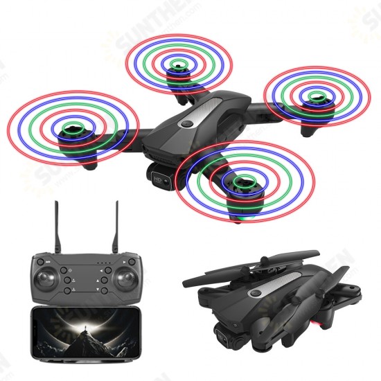 KY608 WIFI FPV with 4K HD Dual Camera LED Lighting Blades Optical Flow Positioning Headdless Mode RC Drone Quadcopter RTF