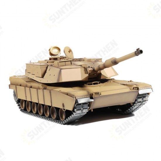 6.0 Version 3918-1 1/16 2.4G M1A2 Rc Car Battle Tank Metal Track with Sound Smoke Toy