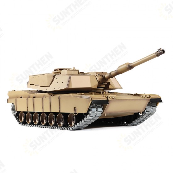 6.0 Version 3918-1 1/16 2.4G M1A2 Rc Car Battle Tank Metal Track with Sound Smoke Toy