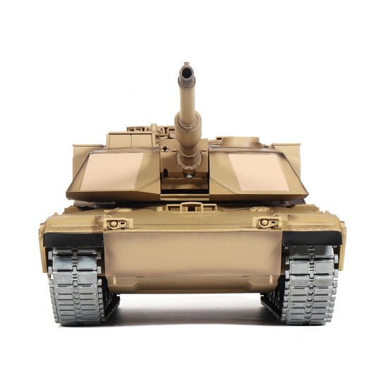 6.0 Version 3918-1 1/16 2.4G M1A2 Rc Car Battle Tank Metal Track with Sound Smoke Toy