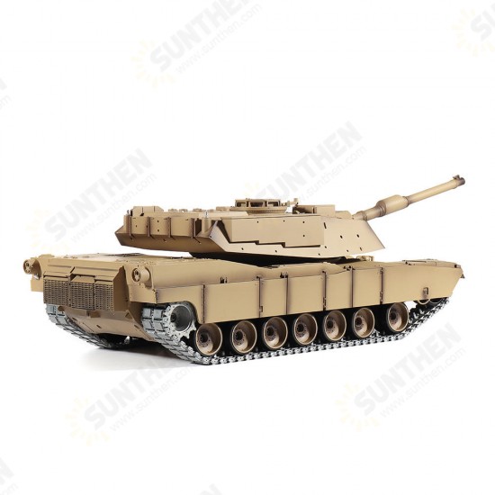 6.0 Version 3918-1 1/16 2.4G M1A2 Rc Car Battle Tank Metal Track with Sound Smoke Toy