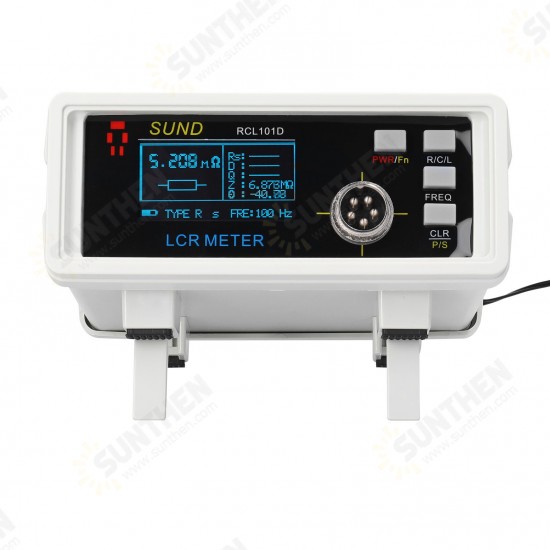 RCL101D 2.5Vrms Desktop Digital LCR Tester 100Hz/1kHz/10kHz Digital Display Bridge with OLED High-Brightness Display