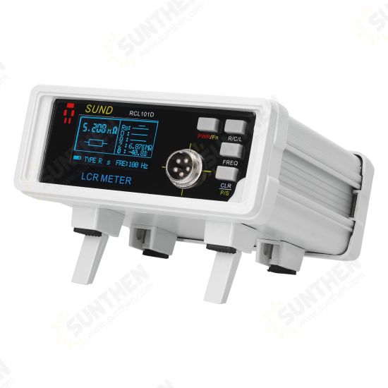 RCL101D 2.5Vrms Desktop Digital LCR Tester 100Hz/1kHz/10kHz Digital Display Bridge with OLED High-Brightness Display