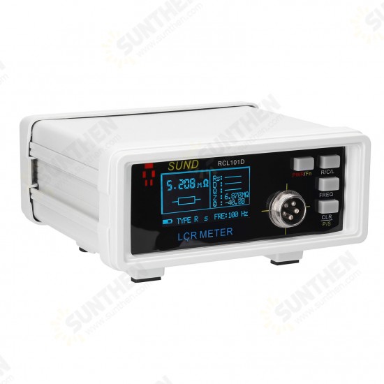 RCL101D 2.5Vrms Desktop Digital LCR Tester 100Hz/1kHz/10kHz Digital Display Bridge with OLED High-Brightness Display