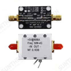 0.05-4GHz Ultra-low Noise NF=0.6dB High Linearity Broadband Amplifier LNA Input -110dBm 0.05-4GHz Ultra-low Noise NF=0.6dB High Linearity Broadband Amplifier LNA Input -110dBm