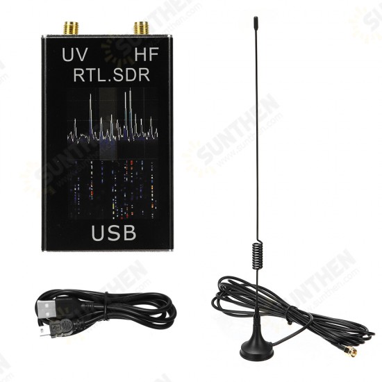 100KHz-1.7GHz Full Band UV HF RTL-SDR USB Tuner Receiver USB Dongle with RTL2832U R820T2 Ham Radio RTL SDR