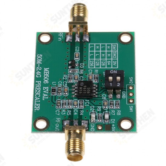 2.4GHz MB506 Microwave Prescaler 64 128 256 Frequency Division Module