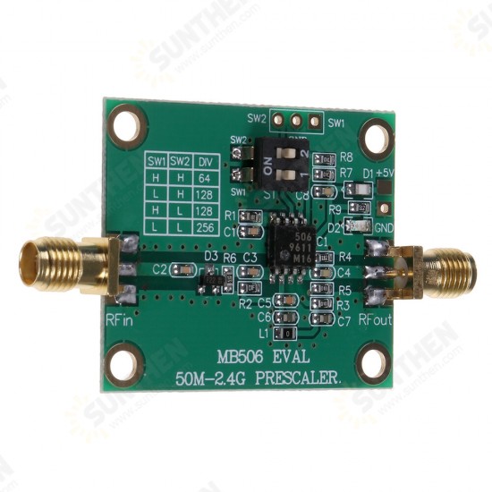 2.4GHz MB506 Microwave Prescaler 64 128 256 Frequency Division Module