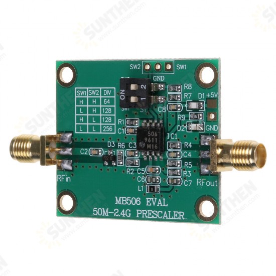 2.4GHz MB506 Microwave Prescaler 64 128 256 Frequency Division Module