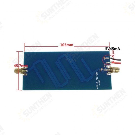 ADS-B+LAN Filter ADS-B 1090 MHz Bandpass Filter