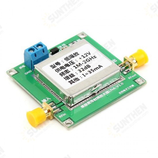 DC 12V 1M-2000MHz 2Ghz 32dB Broadband RF Low Noise Amplifier Module