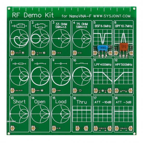 Professional RF Demo Kit NanoVNA RF Tester Board Filter Attenuator for NanoVNA-F Vector Network Analyzer