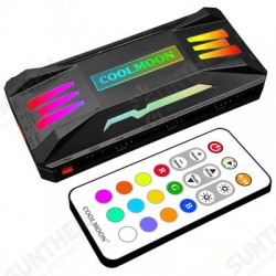 LED Light with Controller 4-pin PWM Temperature Control 5V 3-pin Synchronization Wireless Remote Control Chassis Fan Hub LED Light with Controller 4-pin PWM Temperature Control 5V 3-pin Synchronization Wireless Remote Control Chassis Fan Hub