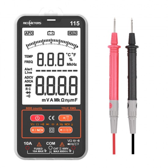RM115 T-RMS Smart Digital Multimeter 6000 Counts Multimetro Professional AC/DC Current Voltage Auto-Ranging Meter