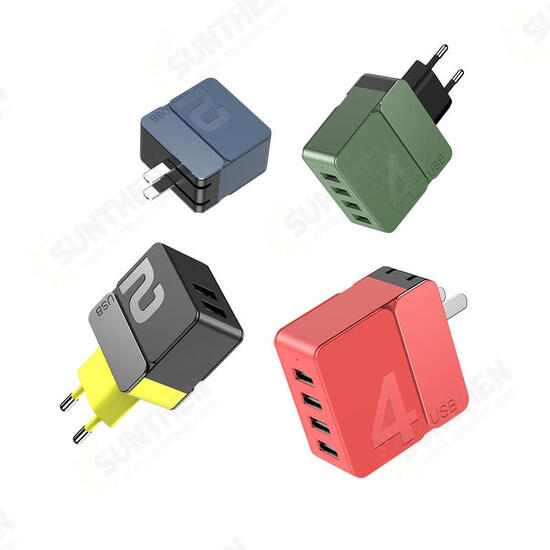 EU Plug 2.4A Fast Charging Dual USB Port Travel Home Wall Charger Adapter For iPhone X XS Oneplus 7 HUAWEI P30 XIAOMI MI9 S10 S10+