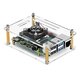 1-10 Layers Transparent Acrylic Case Box + Cooling Fan with Metal Cover for Raspberry Pi 4 /3 Model B+/3B