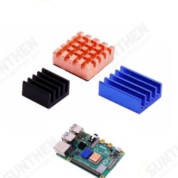 1 Copper Sheet + 2 Aluminum Sheets Heatsink Kit with Black Glue for Raspberry Pi 4B 1 Copper Sheet + 2 Aluminum Sheets Heatsink Kit with Black Glue for Raspberry Pi 4B