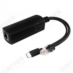 100Mbps/1000Mbps 5V 3A Type-C Power Over Ethernet Active POE Splitter for Raspberry Pi 4B 100Mbps/1000Mbps 5V 3A Type-C Power Over Ethernet Active POE Splitter for Raspberry Pi 4B