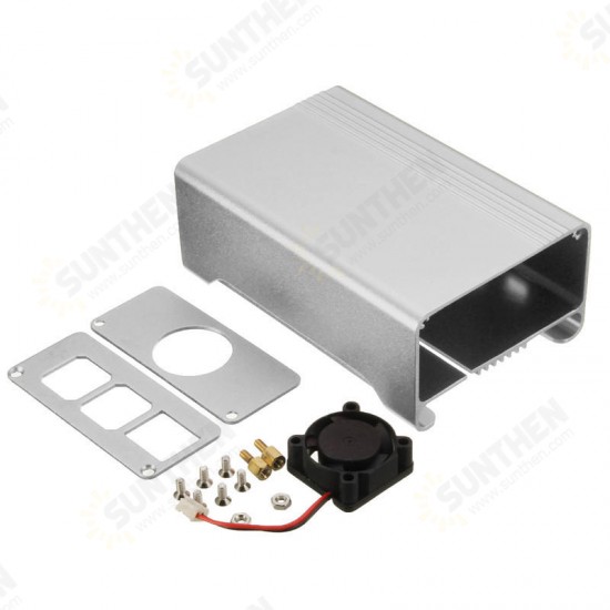 1Pc 4 Colors Aluminum Alloy Protective Case With Cooling Fan For For Raspberry Pi 2 Model B/B+