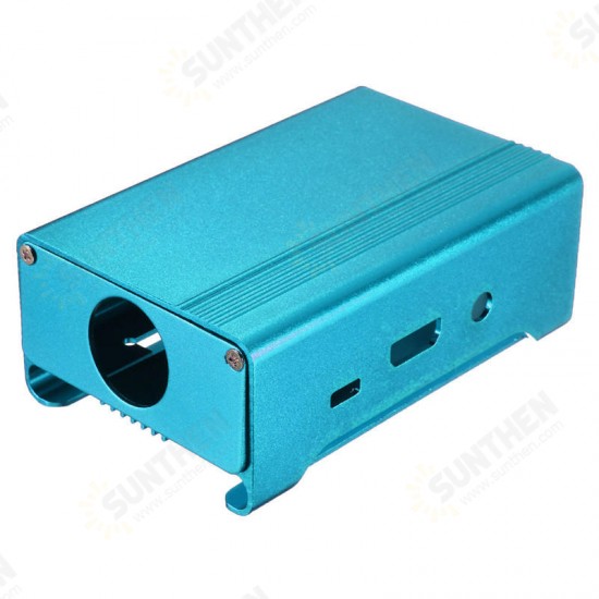 1Pc 4 Colors Aluminum Alloy Protective Case With Cooling Fan For For Raspberry Pi 2 Model B/B+