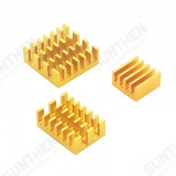 3Pcs Black/Gold/Green/Silver Aluminum Radiator Heat Sink with Back Glue for Raspberry Pi 4B