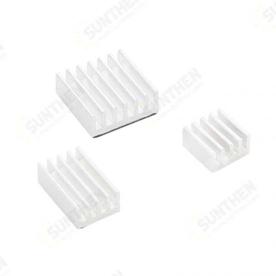 3Pcs Black/Gold/Green/Silver Aluminum Radiator Heat Sink with Back Glue for Raspberry Pi 4B