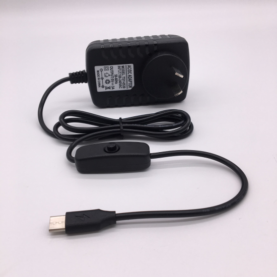 5V 3A Type-C Power Supply US/EU/AU/UK Plug with ON/OFF Switch Power Supply Connector for Raspberry Pi 4
