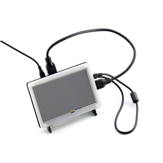 5inch HDMI LCD(B) 800x480 Resistive Touch Screen for Raspberry Pi 4 with Bicolor Case Supports Carious Systems
