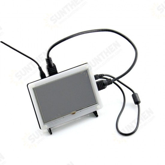 5inch HDMI LCD(B) 800x480 Resistive Touch Screen for Raspberry Pi 4 with Bicolor Case Supports Carious Systems