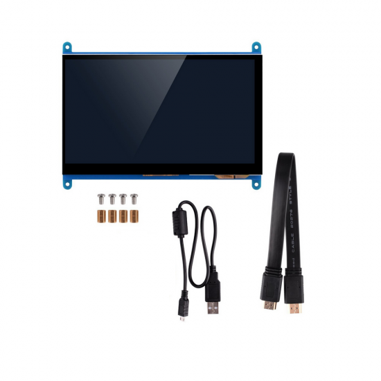 7 Inch Full View LCD IPS Touch Screen 1024*600 800*480 HD HDMI Display Monitor for Raspberry Pi