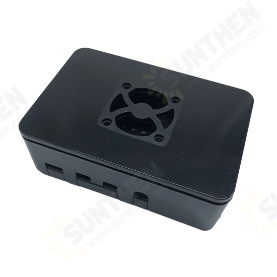 93 x 62 x 30MM Black ABS Protective Shell Box + Cooling Fan for Raspberry Pi 4B Module