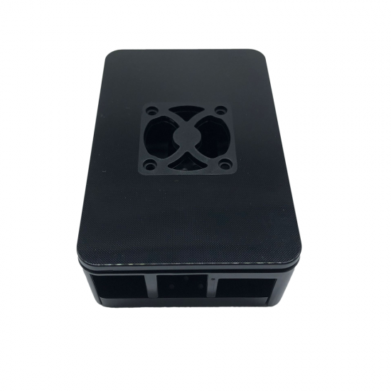 93 x 62 x 30MM Black ABS Protective Shell Box + Cooling Fan for Raspberry Pi 4B Module