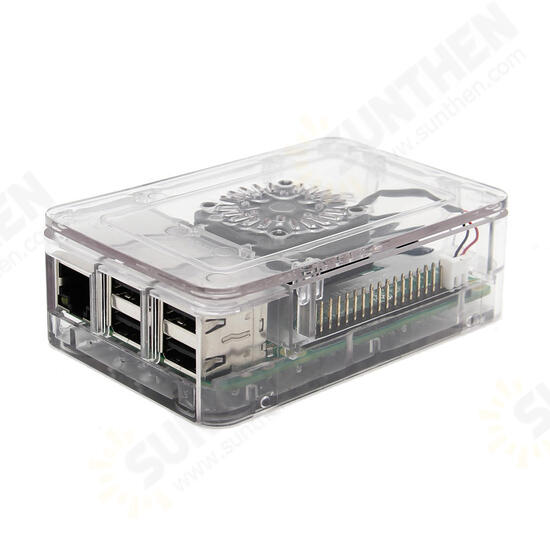 ABS Enclosure Case Support Cooling Fan For Raspberry Pi Model 3B / 2B / B+ ABS Enclosure Case Support Cooling Fan For Raspberry Pi Model 3B / 2B / B+