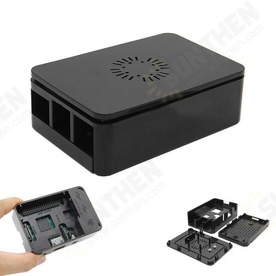 ABS Enclosure Case Support Cooling Fan For Raspberry Pi Model 3B / 2B / B+ ABS Enclosure Case Support Cooling Fan For Raspberry Pi Model 3B / 2B / B+