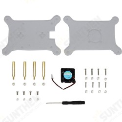 Acrylic Case Protetive Shell with Cooling Fan for Raspberry Pi 4 Model B/3B+/3B/2B Acrylic Case Protetive Shell with Cooling Fan for Raspberry Pi 4 Model B/3B+/3B/2B