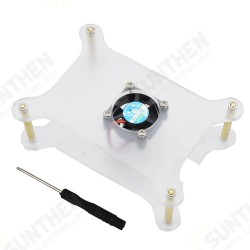 Acrylic Case Protetive Shell with Cooling Fan for Raspberry Pi 4 Model B/3B+/3B/2B Acrylic Case Protetive Shell with Cooling Fan for Raspberry Pi 4 Model B/3B+/3B/2B