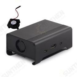 Aluminum Alloy Protective Enclosure Case With Cooling Fan For Raspberry Pi 3/Pi 2/B+ Aluminum Alloy Protective Enclosure Case With Cooling Fan For Raspberry Pi 3/Pi 2/B+
