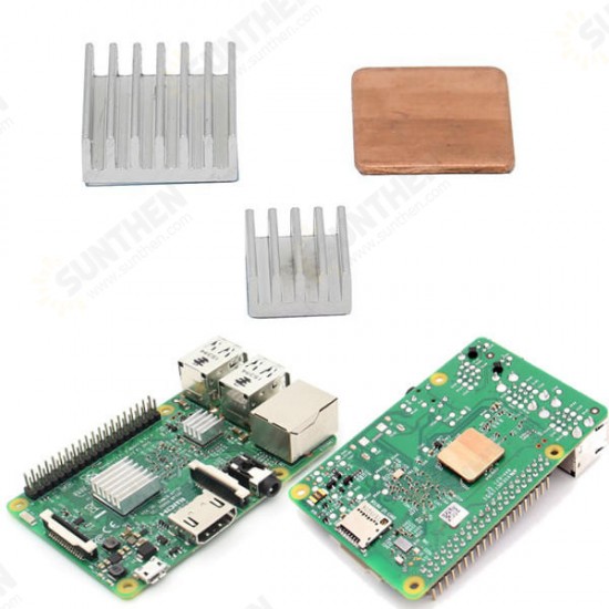 Aluminum Heat Sink Copper Heat Sink For Raspberry Pi 3 Model B / Pi 2 / B+