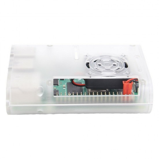 Black / Transparent Protective ABS Case Support Cooling Fan for Raspberry Pi 4 Model B