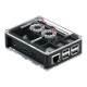 Black Acrylic Case Support Dual Cooling Fans For Raspberry Pi 3B+ Board Black Acrylic Case Support Dual Cooling Fans For Raspberry Pi 3B+ Board