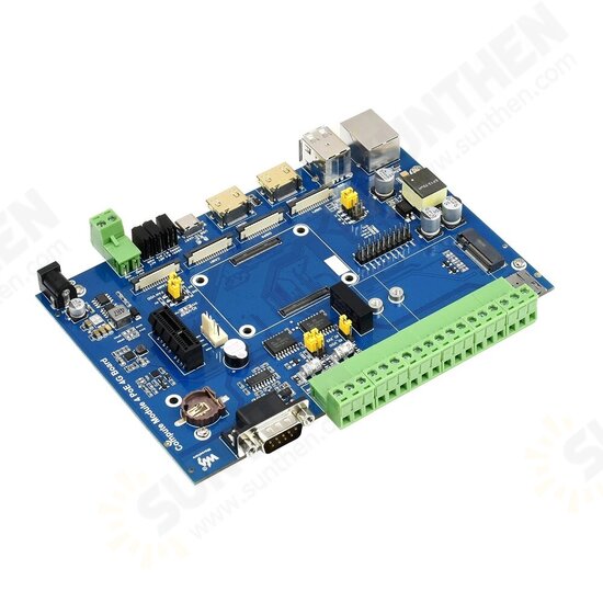 C0281 Raspberry Pi CM4 Compute Module IoT PoE Expansion Board Support 5G/4G Module RS485/RS232