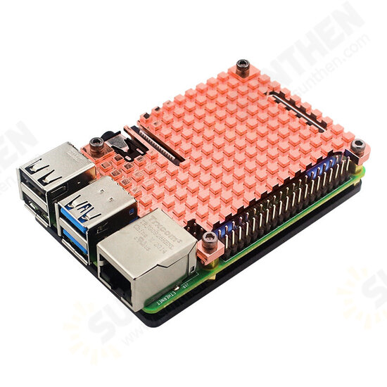 C3418 Raspberry Pi 4B Pure Copper Heat Sink Integral Passive Thermal Conductive Copper Plate with Adhesive C3418 Raspberry Pi 4B Pure Copper Heat Sink Integral Passive Thermal Conductive Copper Plate with Adhesive