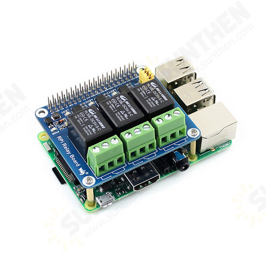 C2367 3-Way Relay Expansion Board Relay GPIO Interface For Raspberry Pi