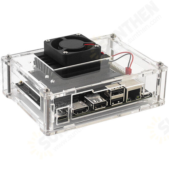 Jetson Nano Case Development Board Acrylic Transparent Shell Protective Case with Cooling Fan