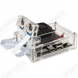 Jetson Nano Case Development Board Acrylic Transparent Shell Protective Case with Cooling Fan Jetson Nano Case Development Board Acrylic Transparent Shell Protective Case with Cooling Fan