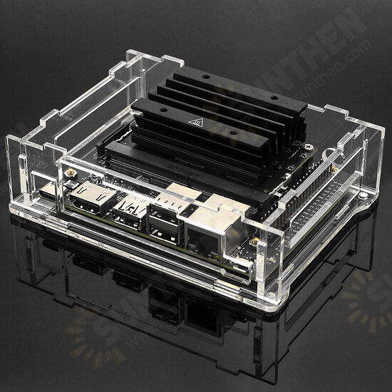 Jetson Nano Case Development Board Acrylic Transparent Shell Protective Case with Cooling Fan